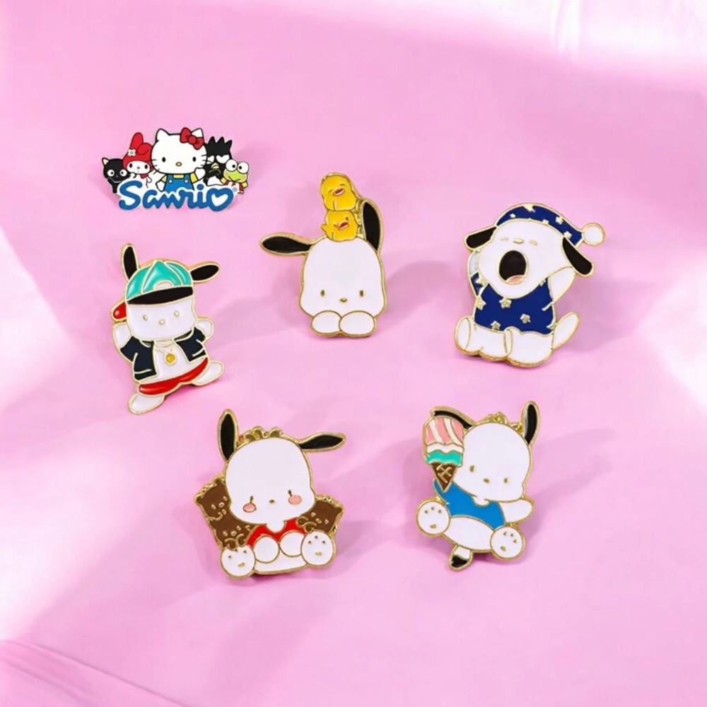 Sanrio Small Pet Enamel Pins - Multicolor